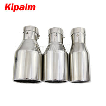 Load image into Gallery viewer, 1 piece Car Universal mirror polished Stainless Steel Exhaust Pipe Muffler Tips for Audi VW Golf BMW Toyota Honda Parts