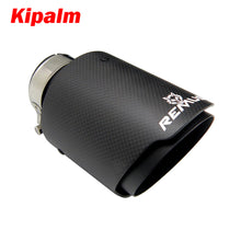 Load image into Gallery viewer, 1pcs Carbon Fiber Remus Car Remus Wolf Exhaust Pipe Muffler Black Stainless Steel Tips Golf Ford VW