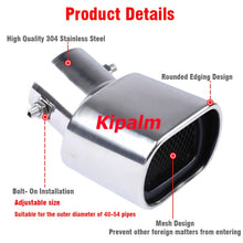 Load image into Gallery viewer, Universal Polished Stainless Steel Rectangular Exhaust Muffler Nozzle for Audi Benz VW BMW