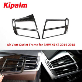 Car Modification Accessories Stickers Carbon Fiber Air Vent Outlet Frame for BMW X5 X6 2014-2018