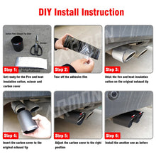Load image into Gallery viewer, Car Universal REMUS Straight Edge Carbon Fiber Exhaust Tip Cover Exhaust Muffler Pipe Tip Case Housing