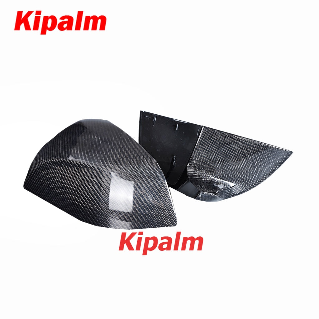 1 Pair Rearview Side Mirror Cap M Look Carbon Fiber Exterior Relacement Mirror Cover for Tesla Model 3