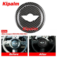 Load image into Gallery viewer, Carbon Fiber Car Steering Wheel Stickers Cover Trim for Mini Cooper Clubman R55 R56 Countryman R60 Paceman R61