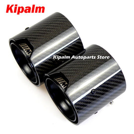 1PC M Performance Carbon Fiber Exhaust Tip for BMW F87 M2 F80 M3 F82 F83 M4 Black Glossy Muffler Tip