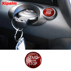 Real Carbon Fiber Engine Start Stop Button for Mini R55 R56 R57 R58 R59 R60 R61 Cover Sticker Accessories