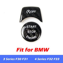 Load image into Gallery viewer, Carbon Fiber Sticker Engine Start Stop Button Cover For BMW E60 E87 E90 E91 E92 E93 F20 F21 F22 F23 F30 F31
