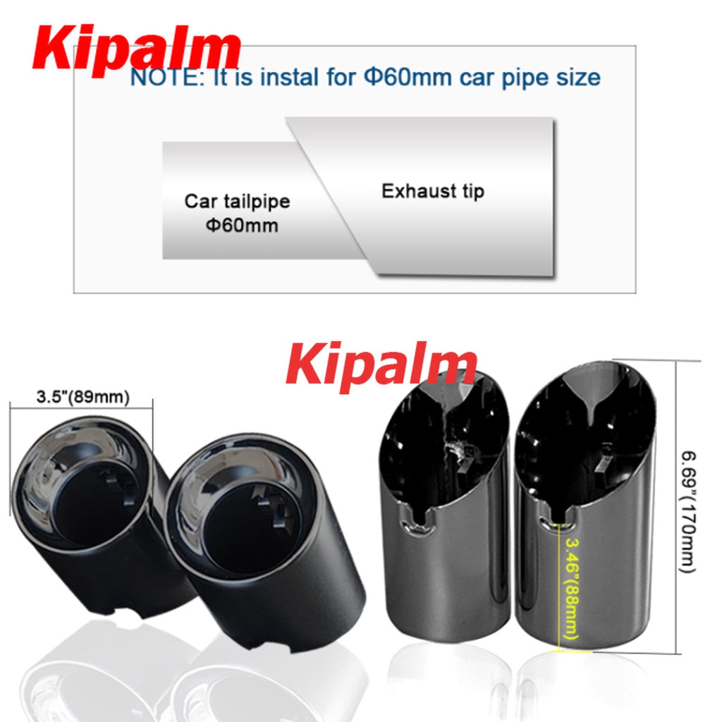 2pcs Stainless Steel Slip-On Exhaust Tip N55 & B58 EXHAUST TIPS M135i M140i M235i M240i 335i 440i