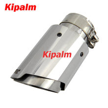 Load image into Gallery viewer, 1pcs Civic 8 Hollow AK Logo Slanted Cutting Edge Sliver Stainless Steel Exhaust Tip Tail End Pipe Muffler Tips Accord 8