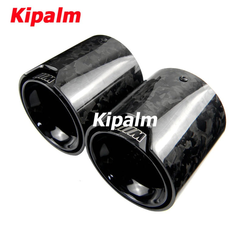 4PCS Black Stainless Steel Forged Carbon Fiber Performance Exhaust Muffler Pipe for BMW M5 F90