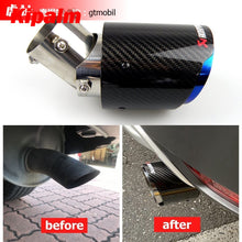 Load image into Gallery viewer, HRV Jazz Fit RAV4 Alitis Kicks Livina Tiida Juke Angle Adjustable Bolt-On Akrapovic Exhausts tailpipes Carbon fiber Exhaust Pipe Muffler Tips
