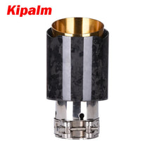 Load image into Gallery viewer, CARMON Forged Carbon Fiber Exhaust Pipe Muffler Tip with Gloden Stainless Steel for Accord BRV HRV CRV Odyssey