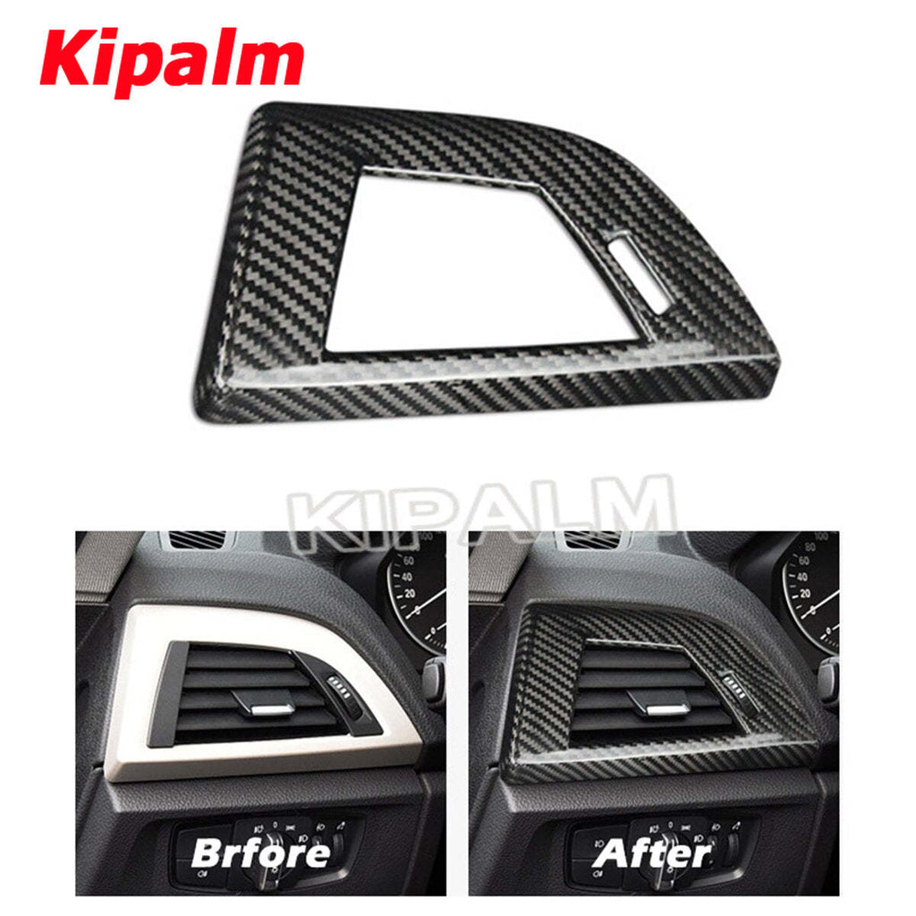 1 piece Carbon Fiber Dashboard Air Outlet Frame Air Front Vent Trim Cover Stickers for BMW F20 F21 F22