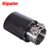 Load image into Gallery viewer, Carmon Glossy Carbon Fiber 304 Stainless Steel Exhaust Pipe Tail Pipe Muffler Tip Curly Edge for CX-30 CX-8 CX-5 CX-9