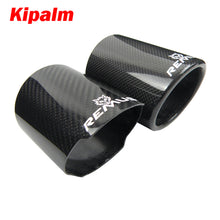 Load image into Gallery viewer, 1pcs Carbon Fiber Cover Twill Weave Muffler Pipe Remus Housing Car Universal Exhaust Tip Case