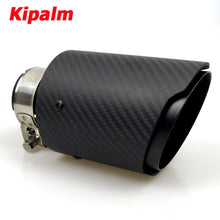 Load image into Gallery viewer, BMW BENZ Audi S3 (8V) Matte Twill Carbon Fibre Car Exhaust Tip Black Coated Stainless Steel Muffler Tip Tail Pipe