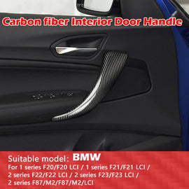 Car Interior F20 F21 F22 F87 Carbon Fiber Inside Door Handle Sticker For BMW