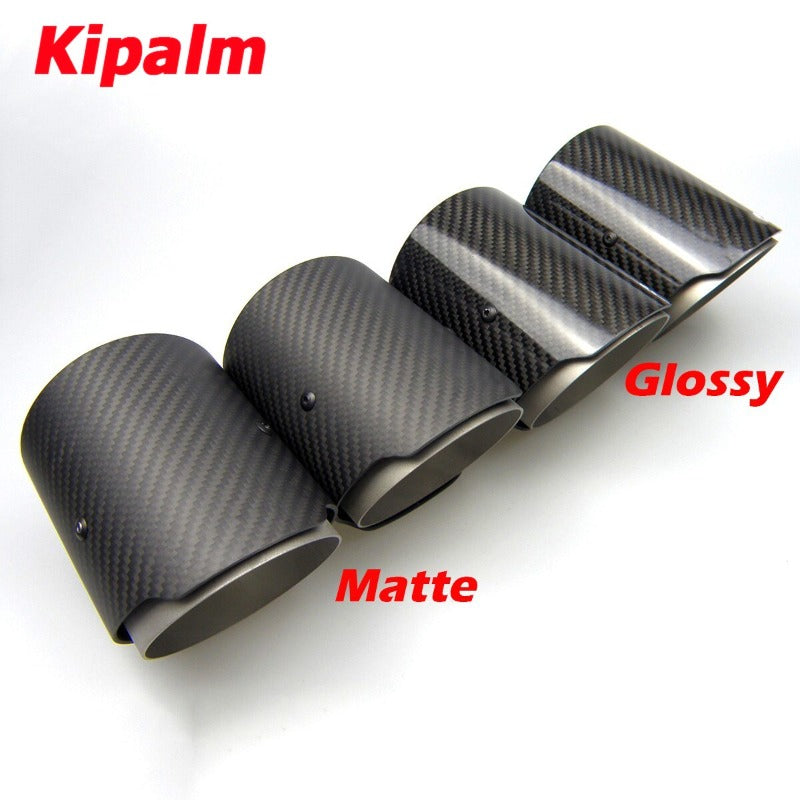 2 Pieces Carbon Fiber Exhaut tips for BMW F87 M2 F80 M3 F82 F83 M4 Universal Tail Pipe Tip AK LOGO