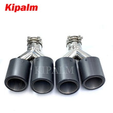 Load image into Gallery viewer, 1 Pair Dual Y Shape Pipes Curly Edge Remus Sport Matte Carbon Fiber Exhaust Muffler Tips for BMW AUDI GOLF MAZDA