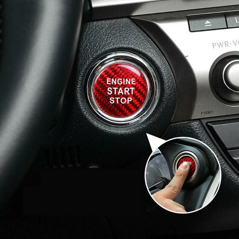 Real Carbon Fiber Engine Start Button Cover Stickers Decor for LEXUS IS250 300 350 200T ES GS NX RX LX RC Series