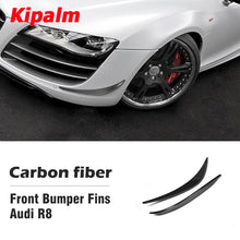 Load image into Gallery viewer, Original Fitment 3M Tape Carbon Fiber Front Bumper Fins Canard For Audi R8 V8 V10