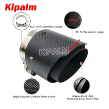Load image into Gallery viewer, 4pcs M Performance Matte Carbon Fiber Exhaust Muffler Tips for BMW M3 M4 F80 F82 F83 F87 F10 F12 F13 F06 M6