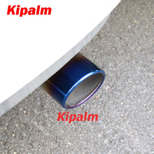 Load image into Gallery viewer, 1PC Stainless Steel Slanted Cut Tailpipe Universal Burnt Blue Black Silver Exhaust Pipe Muffler Tips