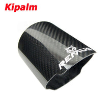 Load image into Gallery viewer, Car Universal REMUS Straight Edge Carbon Fiber Exhaust Tip Cover Exhaust Muffler Pipe Tip Case Housing