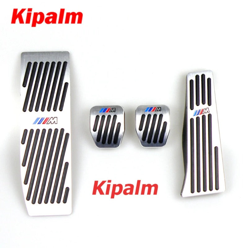 4PCS Car Throttle Silver Pedal for BMW 1 3 Series E46 E90 E91 E92 E93 E87 E88 with M Logo