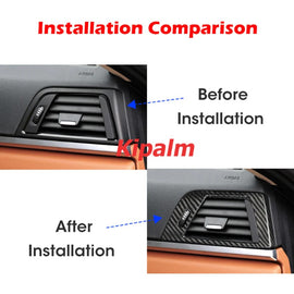 Car Modification Accessories Stickers Carbon Fiber Air Vent Outlet Frame for BMW F30 F33 F36 F31 F34 F32