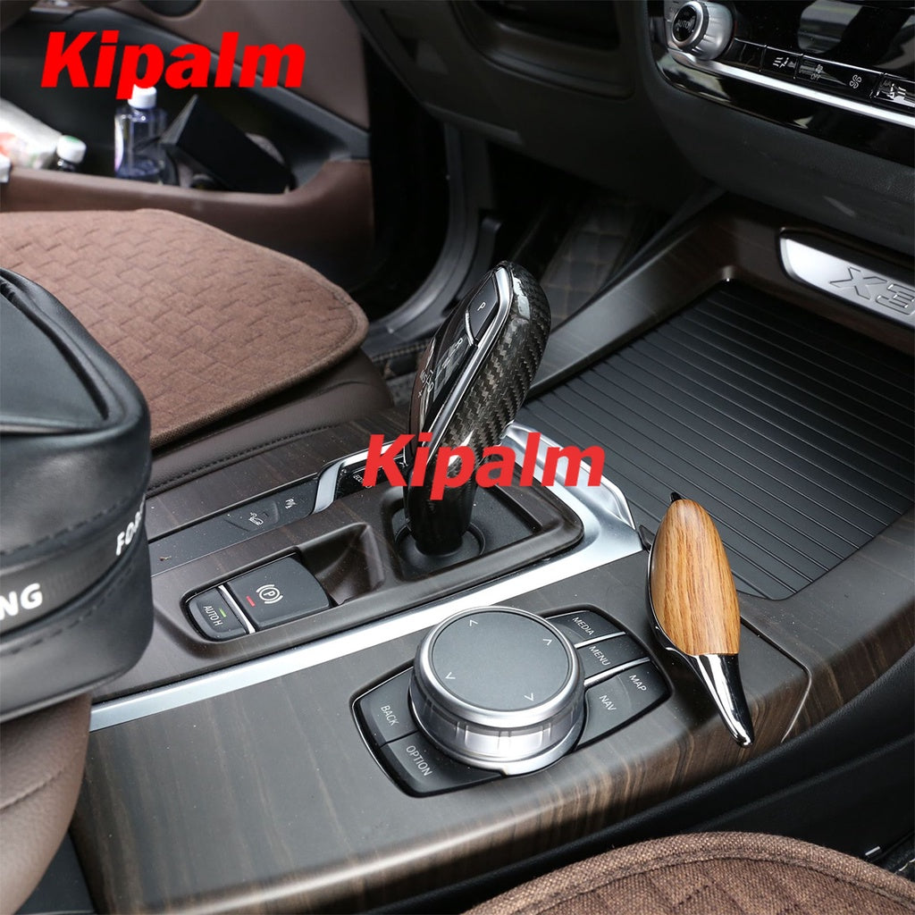 1pcs Carbon Fiber Gear Shift Knob Cover for BMW 5 6 7 X3 X4 Series Auto Interior Accessories Cover