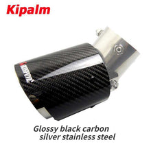 Load image into Gallery viewer, Angle Adjustable Akrapovic Tips Carbon Fibre Car Exhaust Pipe Straight Edge Muffler Tip for Car Accessories