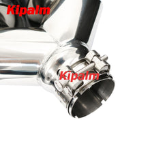 Load image into Gallery viewer, 1pcs Y Style Dual-tips pipes Forged Carbon Fiber Stainless Steel Car Muffler Exhaust Tip for Ford Focus ST (BMW logo optional)