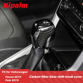 Dry Carbon Fiber Gear Shift Knob Head Cover for Volkswagen VW Passat Polo Tayron Car Interior Accessories Modify