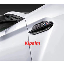 Load image into Gallery viewer, 2PCS Real Carbon Fiber Front Side Light Trim Replacement Vent Fender Cover for BMW M2 F87