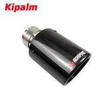 Load image into Gallery viewer, 1PC Black Universal AK Logo Carbon Fiber Exhaust Muffler Tip for MAZAD CX-5 GOLF Exhaust Tips Free Shipping