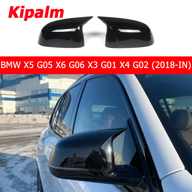 1 Pair Replacement ABS Mirror Cover for BMW X5 G05 X6 G06 X3 G01 X4 G02 2018-IN M Style Look Mirror Cover