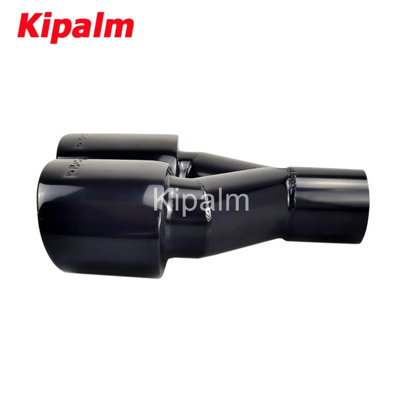 1 Pair Black Coated Stainless Steel Oval Dual Exhaust Muffler Tip End for BENZ C-Class AMG 60mm W204 C63 Modify