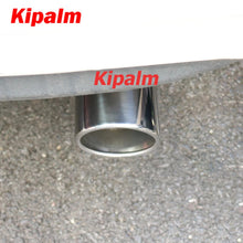 Load image into Gallery viewer, 1PC Car Exhaust Pipe Tail Throat Stainless Steel Muffler Tips with Clamp Modification Parts Silver Color