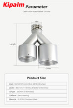 Load image into Gallery viewer, Dual Sand Blasting Stainless Steel Exhaust Tail Tips for VW Golf Tiguan R MK7 Golf 6 with AK logo