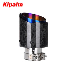 Load image into Gallery viewer, Forged Carbon Fiber Exhaust Pipe Muffler Tip with Blue Burnt for Camry Corolla Yaris Hilux Vios Rush Innova Fortuner Avanza