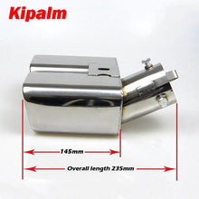 Load image into Gallery viewer, Alpha Dual Exhaust Tip 304 Stainless Steel Modified Car Rear Tail Throat Muffler Tip