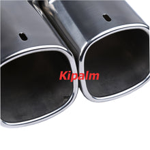 Load image into Gallery viewer, Twin Square Chrome Heavy Duty Exhaust Muffler Vehicle Modification Stainless Steel Exhaust Pipe