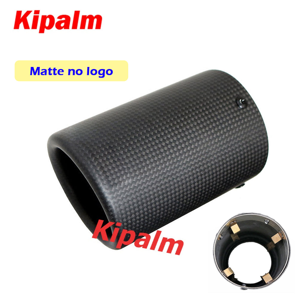 1PC Akrapovic Case Car Universal Pipe Carbon Fiber Cover Exhaust Muffler Pipe Tip Housing with Spring Buckle Clip