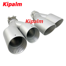 Load image into Gallery viewer, Dual Sand Blasting Stainless Steel Exhaust Tail Tips for VW Golf Tiguan R MK7 Golf 6 with AK logo