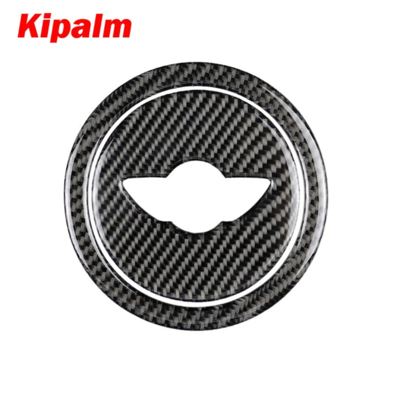 kipalm Carbon Fiber Car Steering Wheel Stickers Cover Trim for Mini Cooper Clubman R55 R56 R60 R61 Mini Accessories