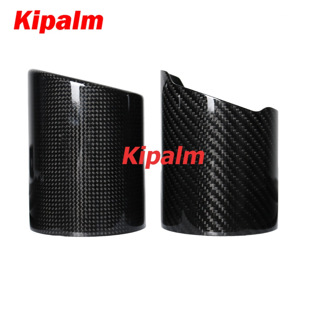 Kipalm Car Universal Exhaust Pipe Carbon Fiber Cover Muffler Pipe Tip Cover Without Logo