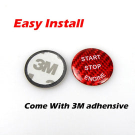 Carbon Fiber Sticker Engine Start Stop Button Cover For BMW E60 E87 E90 E91 E92 E93 F20 F21 F22 F23 F30 F31
