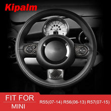 Load image into Gallery viewer, Carbon Fiber Interior Trim Car Steering Wheel Button Cover Sticker for Mini Cooper R55 R56 R57