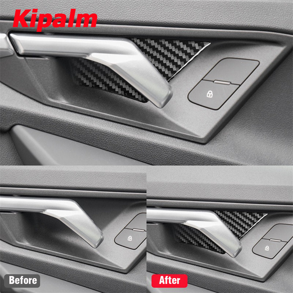 Car Carbon Fiber Interior Stickers for Audi A3 S3 2021-2022 LHD Decoration Frame Cover
