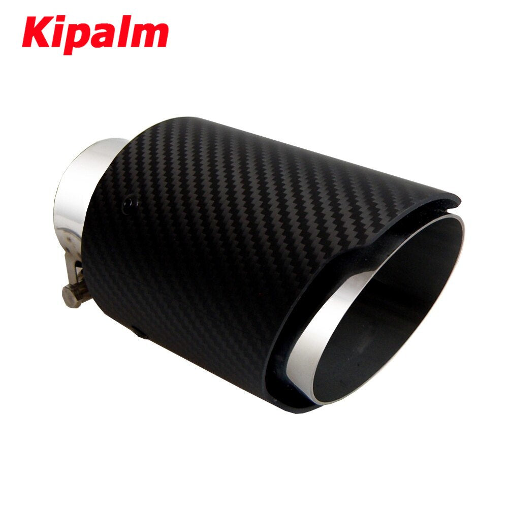Car Universal Matte Carbon Fiber Exhaust Tip Akrapovic Exhaust Pipe Car Exhaust Muffler Tip End Pipe without logo
